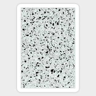 'Speckle Party' Mint Green Black White Dots Speckles Terrazzo Pattern Sticker